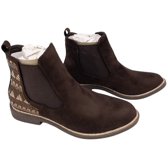 Blazin Roxx Lorraine Western Studded Chelsea Ankle Boots 8.5 Brown Women's - Picture 3 of 12